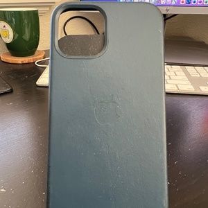 Genuine Apple Blue Leather iPhone 12Pro case
